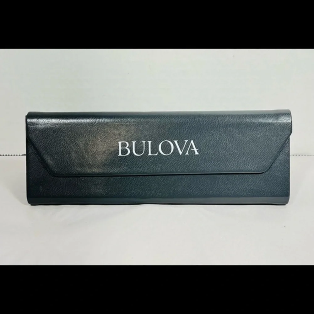 Bulova eyeglass case triangle shape